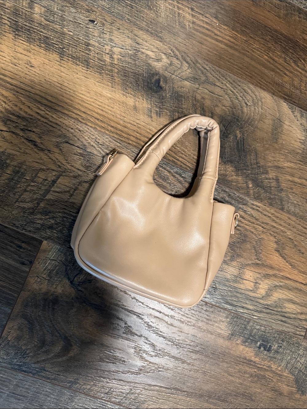 Forever 21 Small Tan Padded-Handle Mini Bag